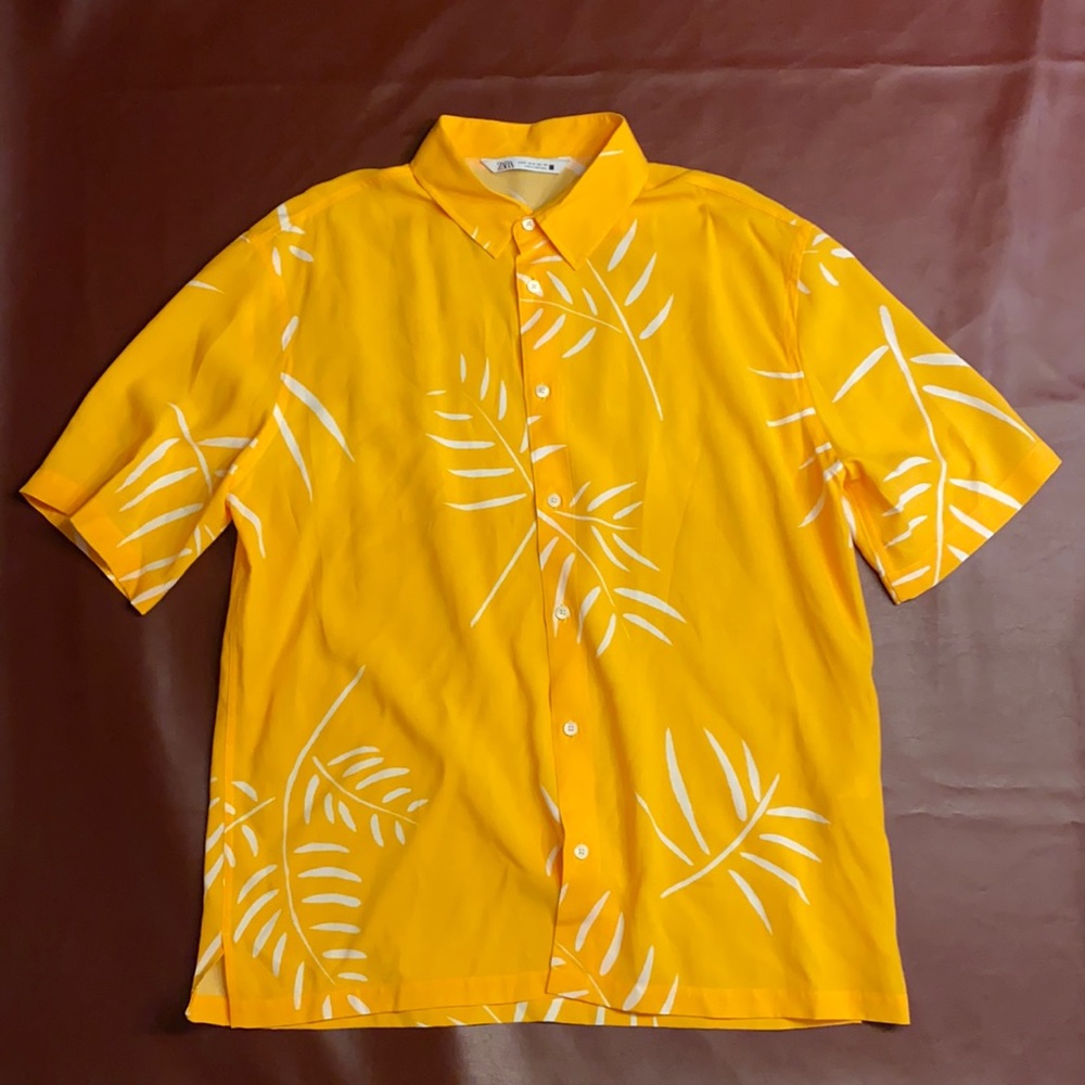 Yellow button up